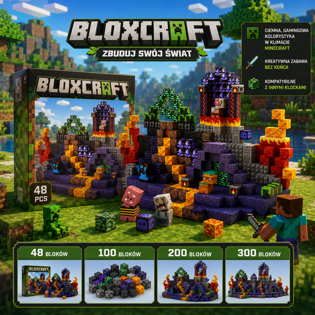 Zestaw bloków z kolekcji "Lava" BloxCraft™