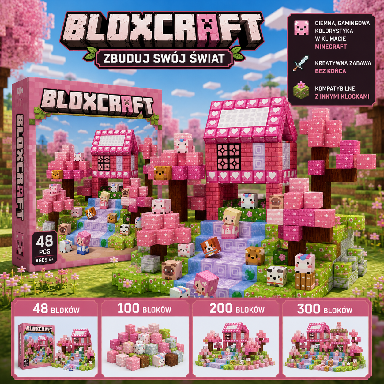 Zestaw bloków z kolekcji "Blossom" BloxCraft™