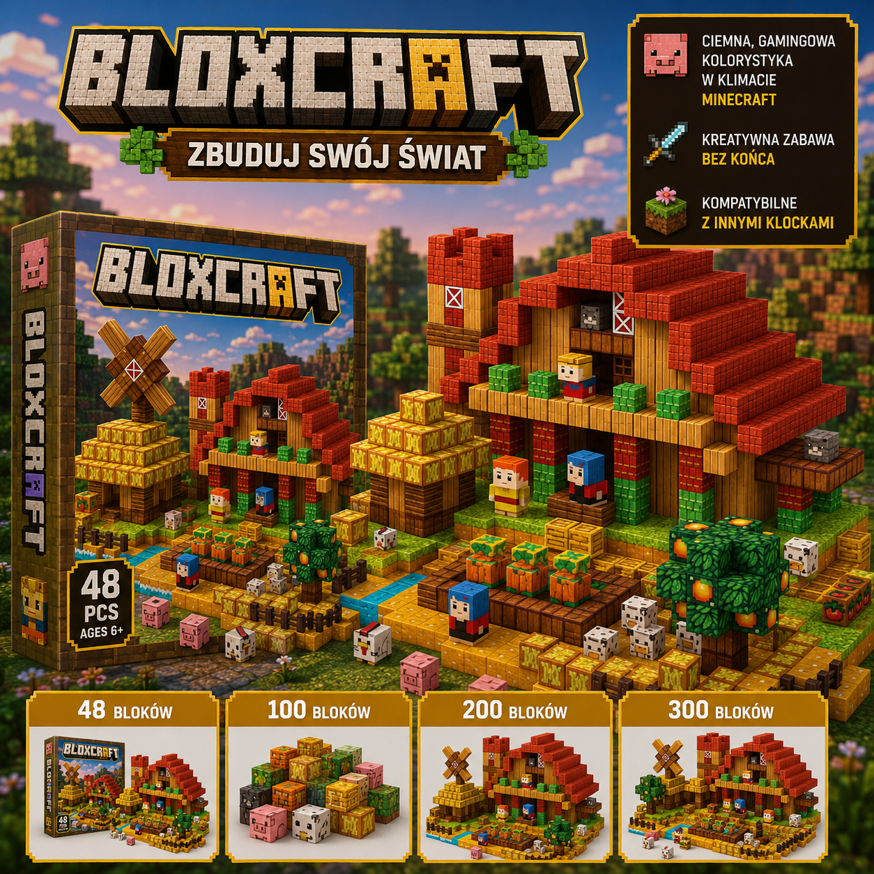 Zestaw bloków z kolekcji "Farm" BloxCraft™