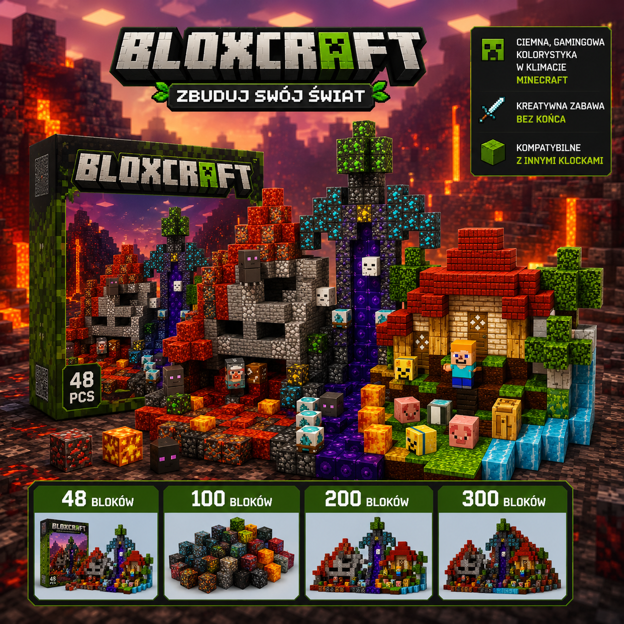 Zestaw bloków z kolekcji "Ender Sword" BloxCraft™