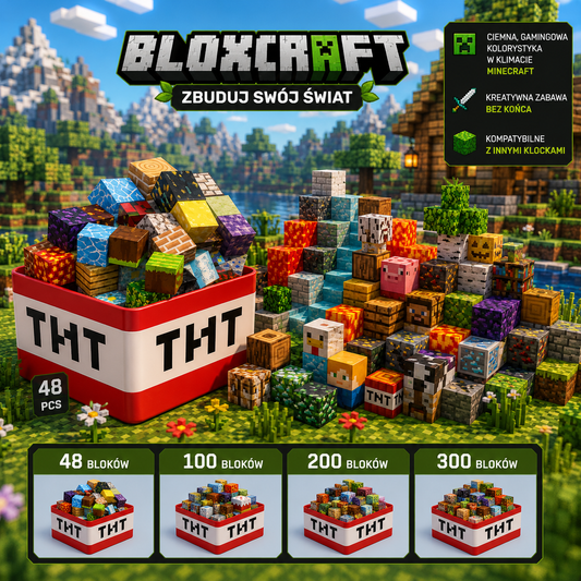 Zestaw losowych bloków + pudełko "TNT" BloxCraft™